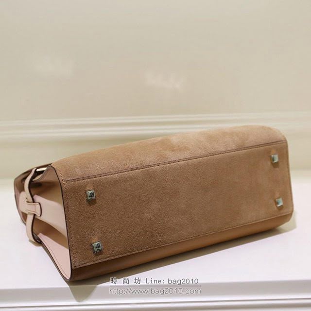 DELVAUX女包 限量版 比利時德爾沃Delvaux tempete系列 純手工製作 德爾沃女手提包 手腕包 TP0028拼色絨面焦糖  fcs1432